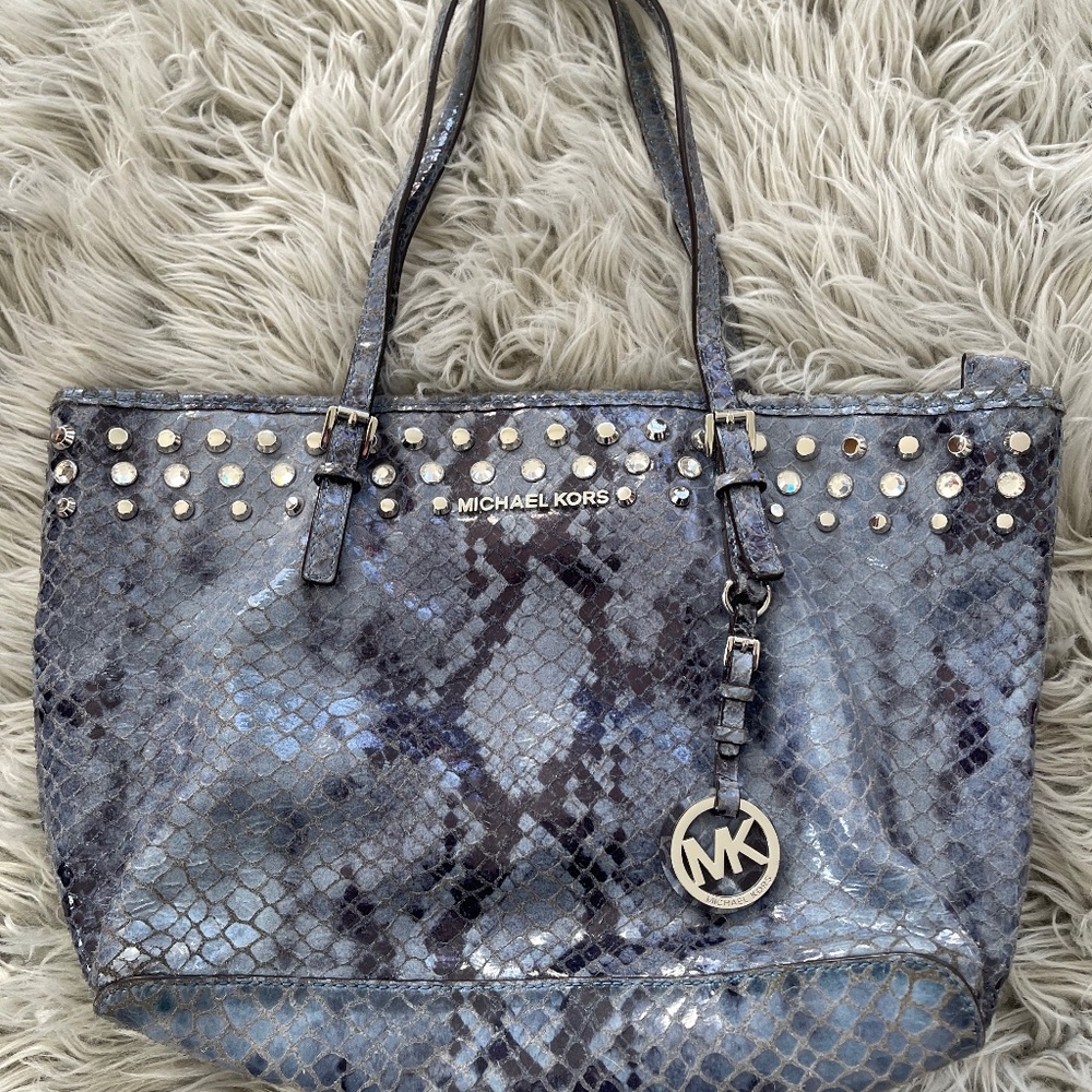 Women’s Michael Kors, leather snakeskin handbag